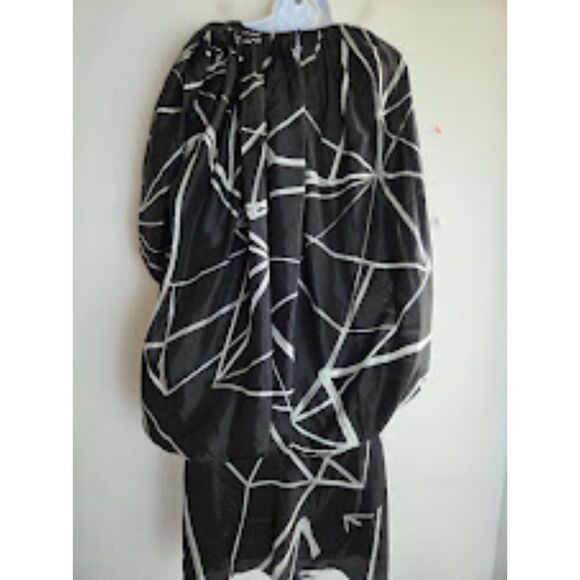 NWT Rick Ownens "The Bubble Dress" Black/White Geometric Print Cupro Dress sz 40 - Picture 3 of 14